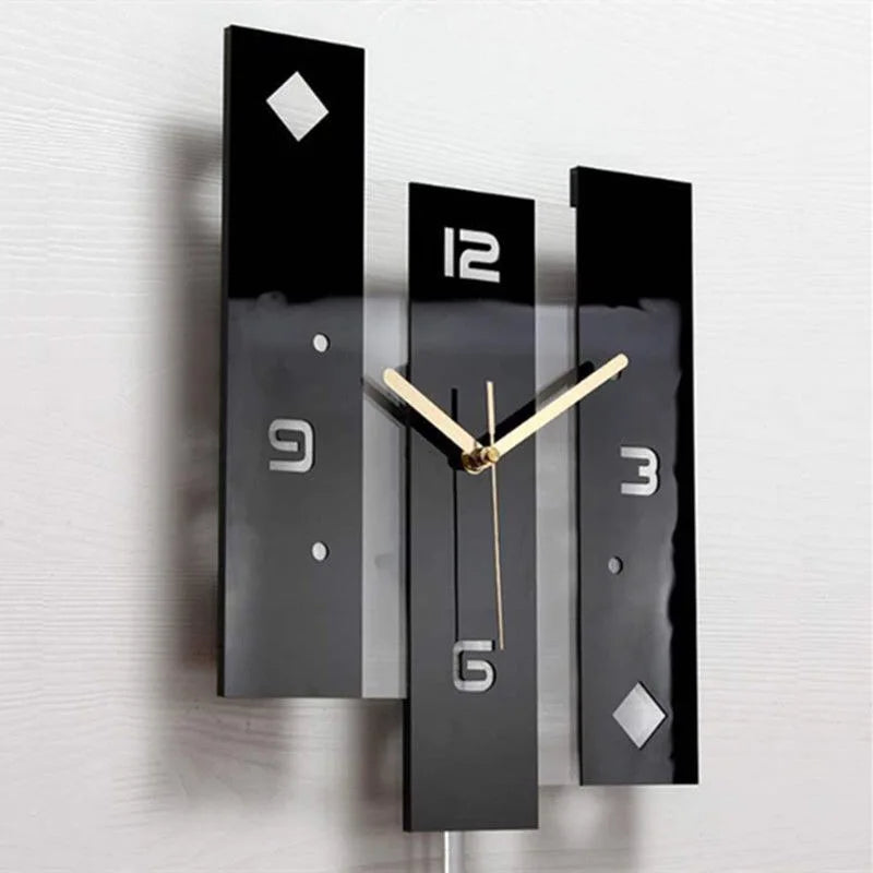 Large Nordic Wall Clock with Pendulum