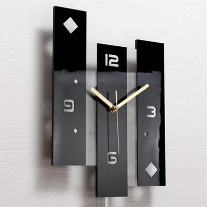 Large Nordic Wall Clock with Pendulum