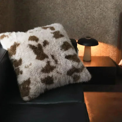 Faux Fox Fur Throw Pillow