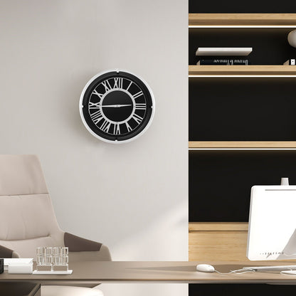 Silent Wall Clock with Silver Frame, 13.5" & 17.5" Sizes