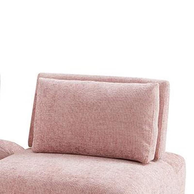 Stavan Modular 2 Seater Sofa, Pink Boucle, Adjustable Backs, 73 Inch