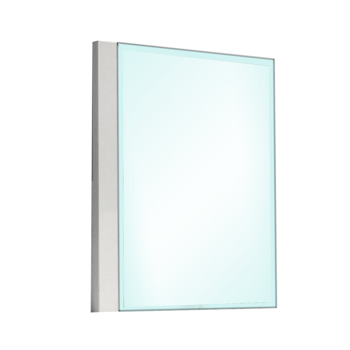 Suni Dresser Mirror, 40 Inch, Sleek Piano Black Wood, Frameless Design