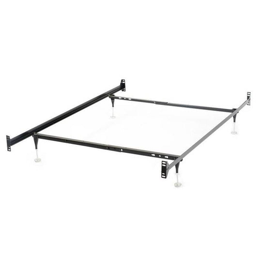 Adjustable Twin/Full Metal Bed Frame with Headboard and Footboard Brackets — Chic Home-Decor