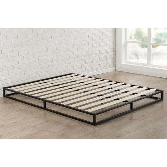 Twin 6-inch Low Profile Platform Bed Frame with Modern Wood Slats Mattress Support System — Chic Home-Decor