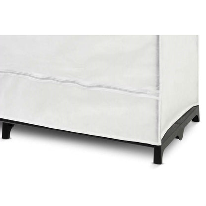 46-inch White Portable Closet Clothes Organizer Wardrobe