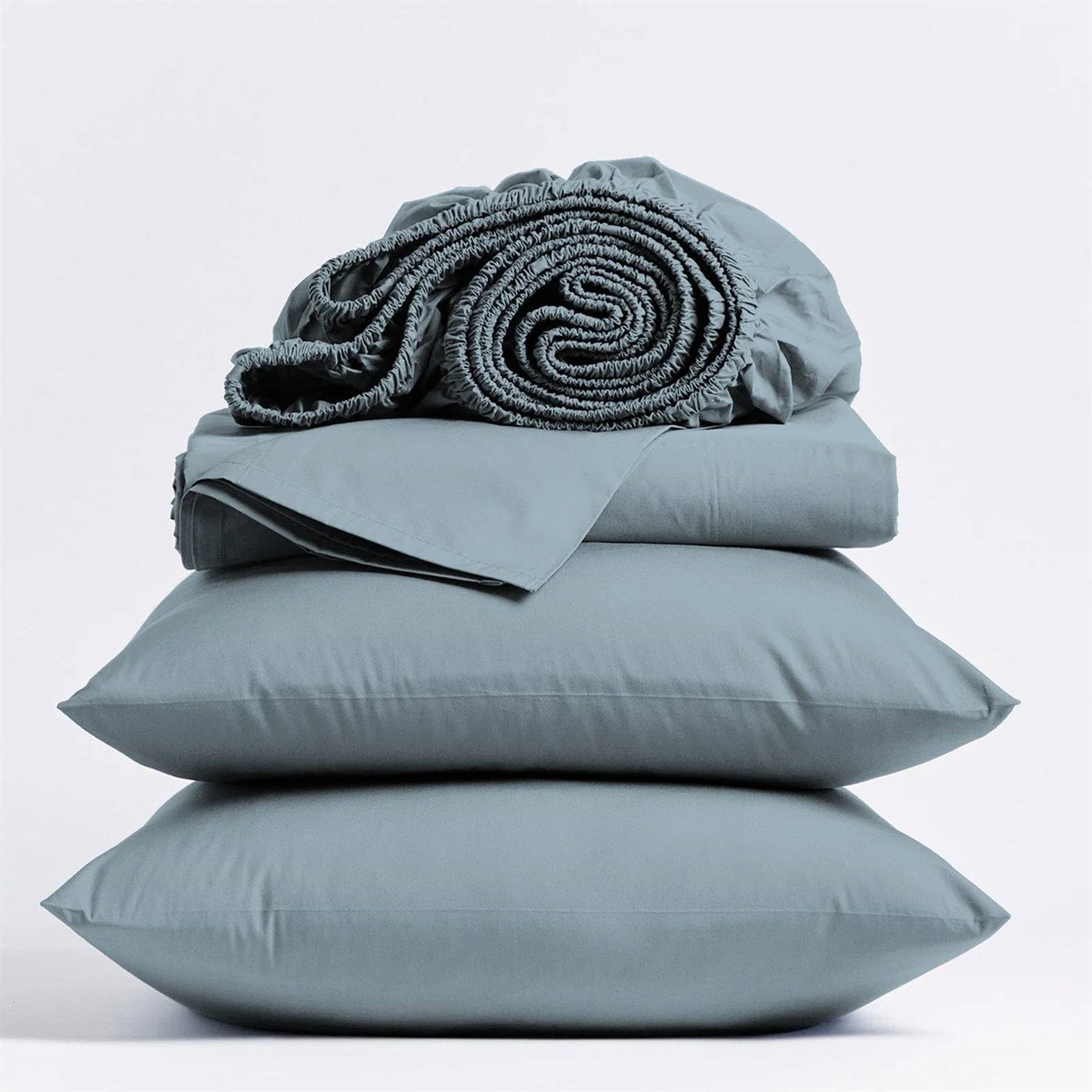 Twin size Aqua Blue 100-Percent Certified Organic Cotton Sheet Set — Chic Home-Decor