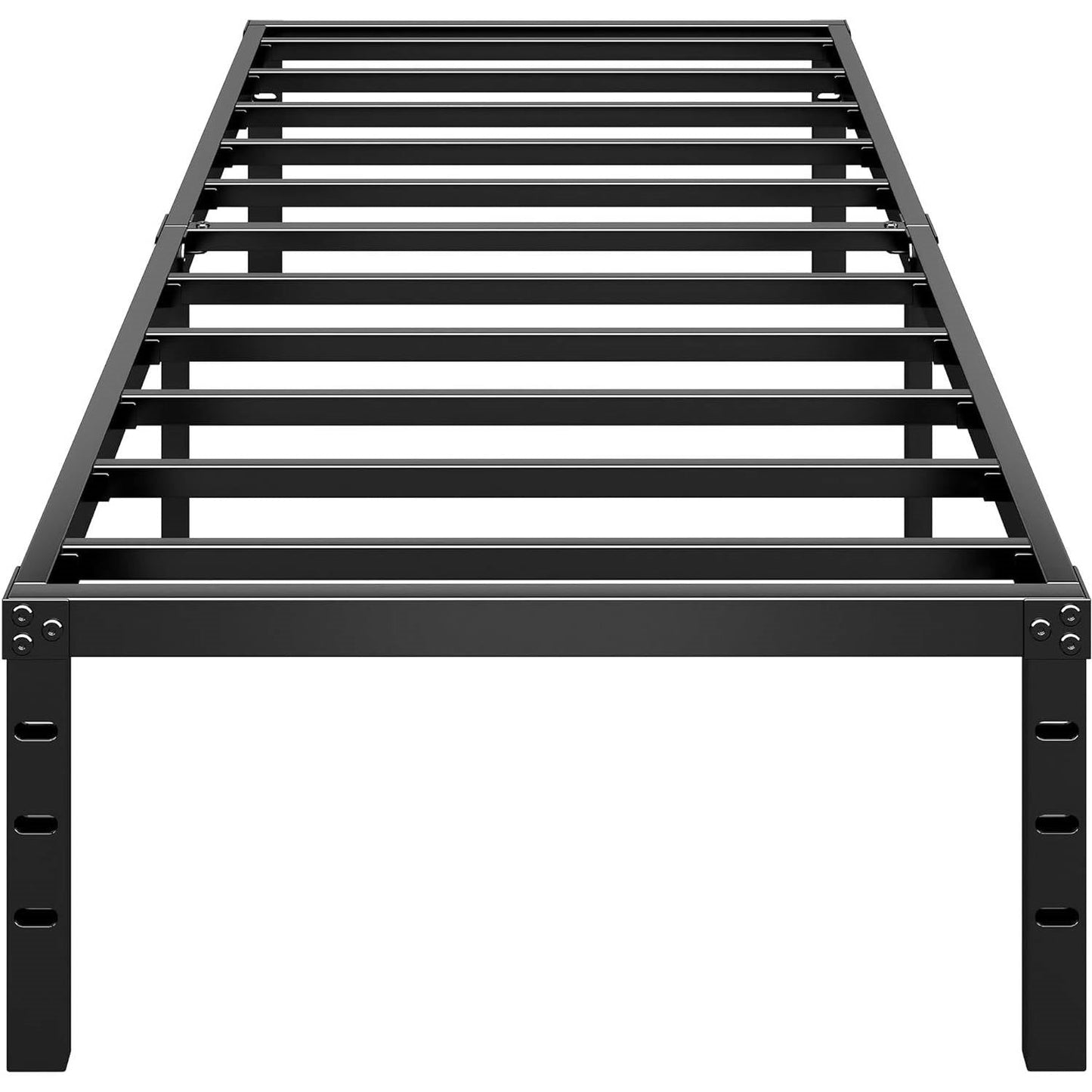 Twin 18-inch Heavy Duty Black Metal Platform Bed Frame