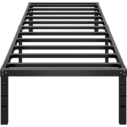 Twin 18-inch Heavy Duty Black Metal Platform Bed Frame