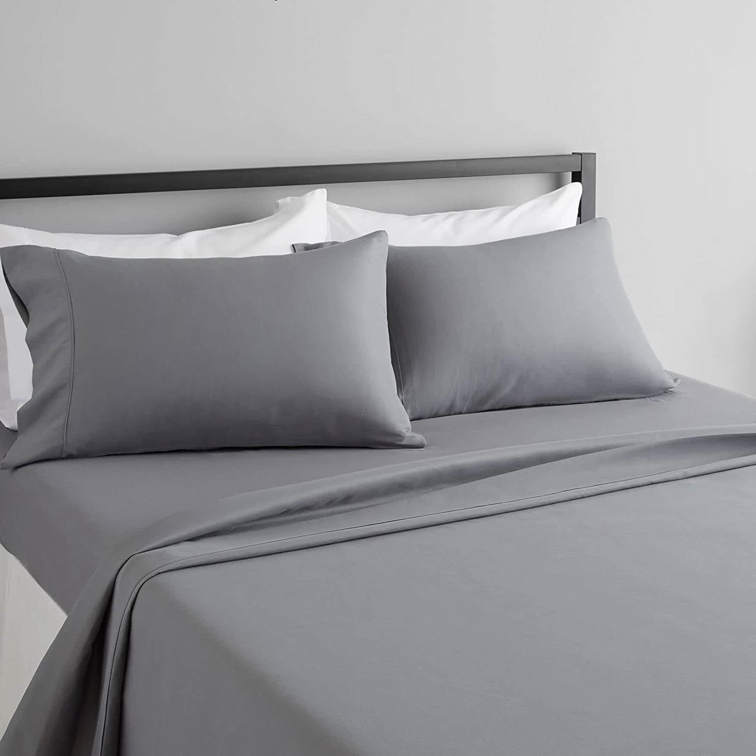 Twin size Silver Grey 100-Percent Egyptian Cotton 1000 Thread Count Sheet Set — Chic Home-Decor