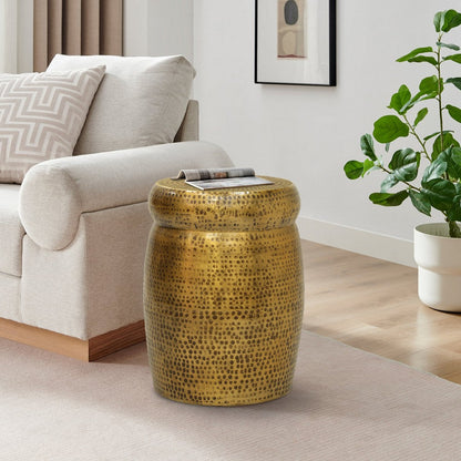 Kvira 21" Round Drum Side End Table