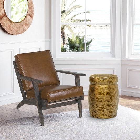 Kvira 21" Round Drum Side End Table