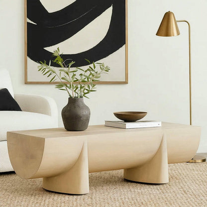 Wilhelm Coffee Table | 48" Log Design | Natural Mango Wood Hand Crafted