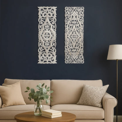 Ozy Carved Wall Art Panel Set of 2