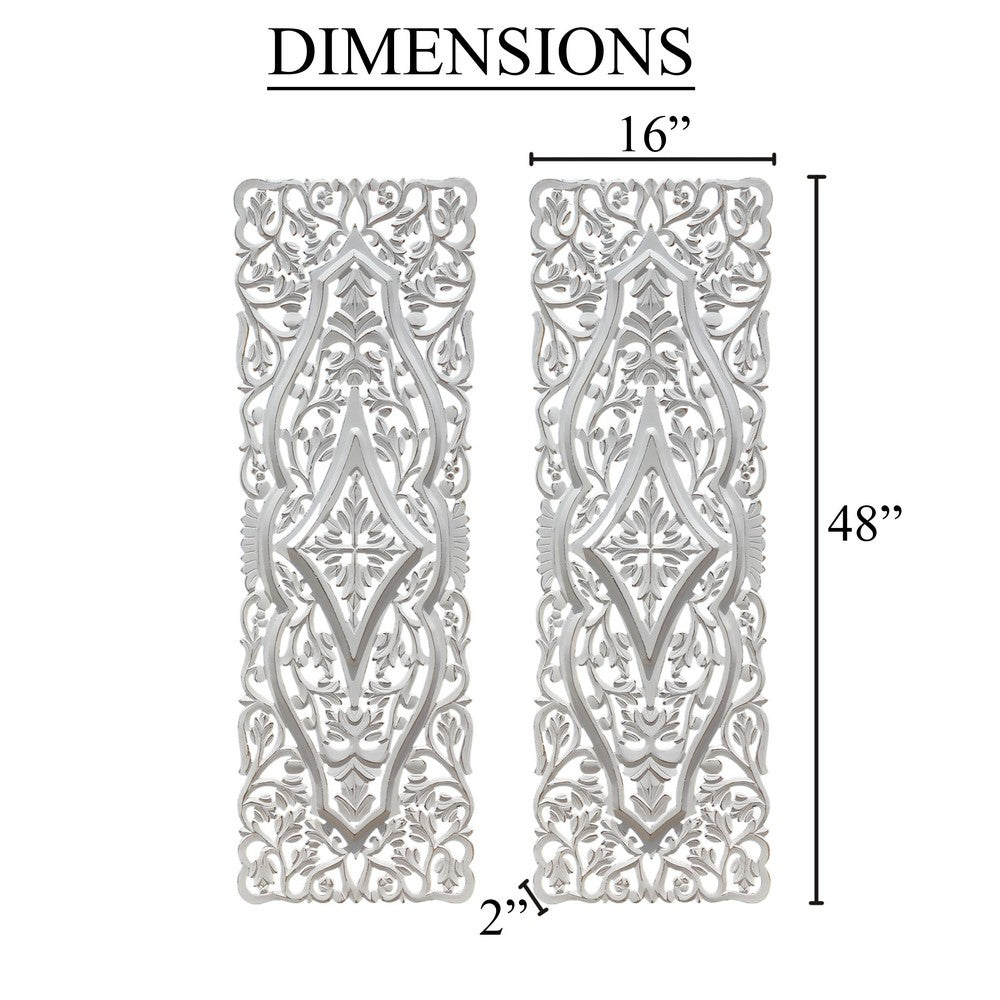 Ozy Carved Wall Art Panel Set of 2