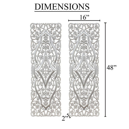 Ozy Carved Wall Art Panel Set of 2