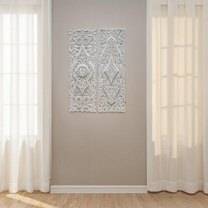 Ozy Carved Wall Art Panel Set of 2