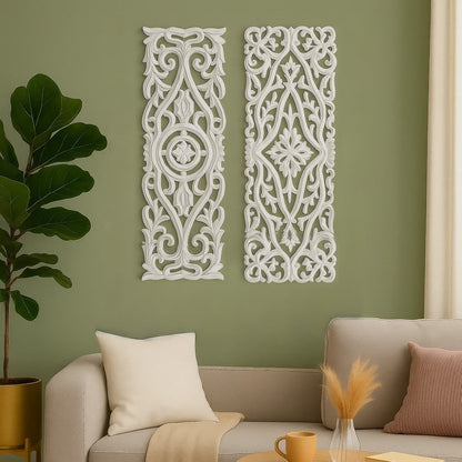 Ozy Carved Wall Art Panel Set of 2