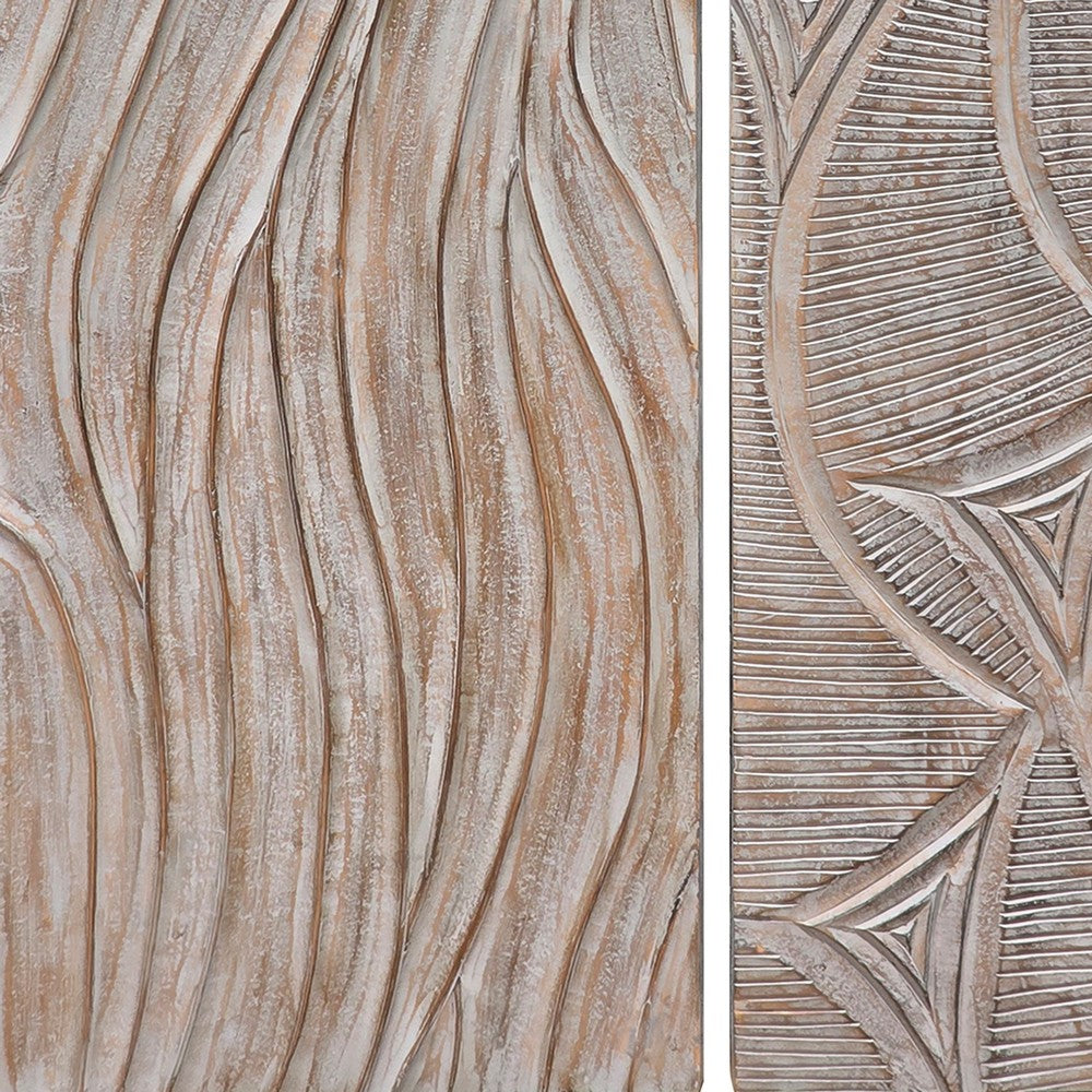 2pc Wood Wall Art Panels