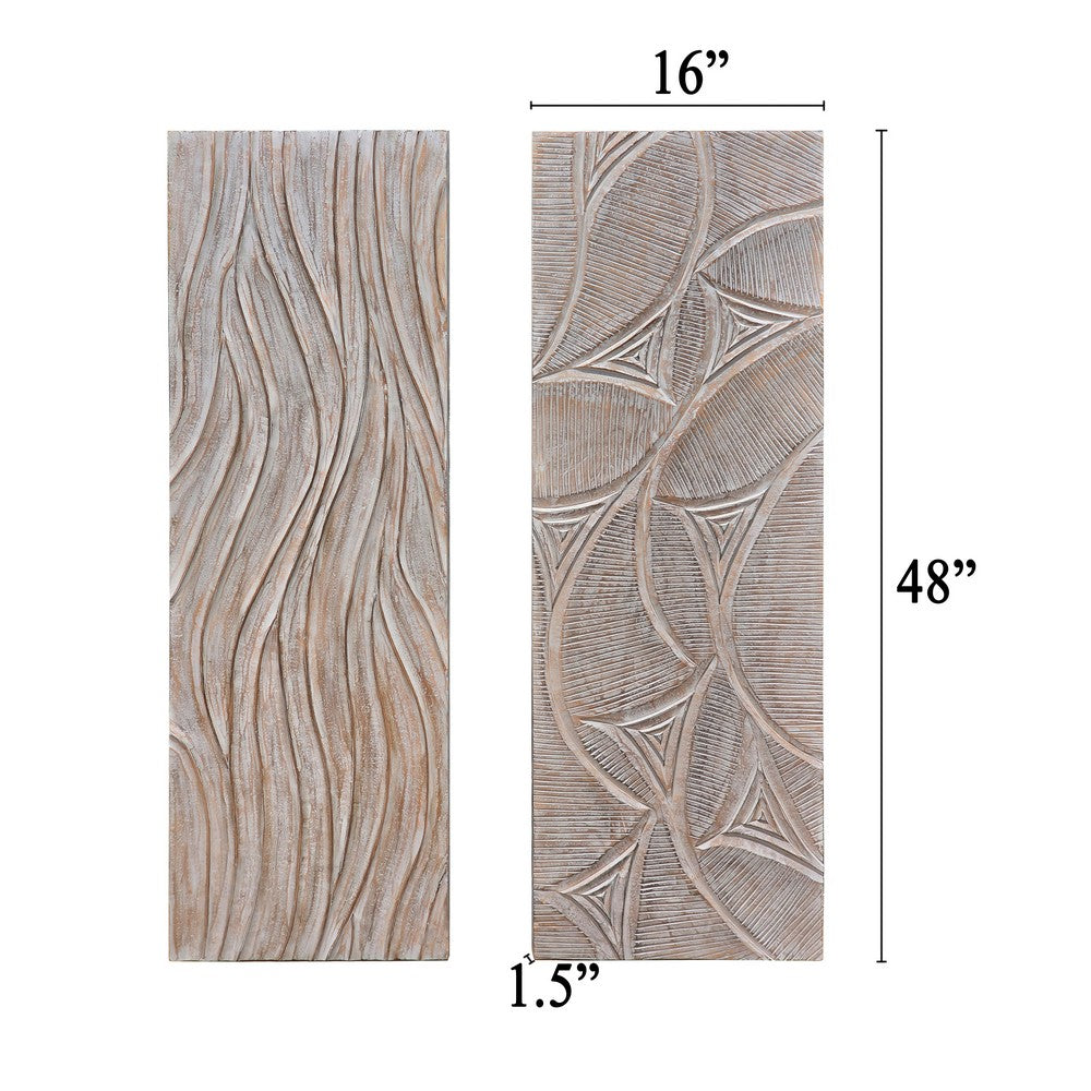 2pc Wood Wall Art Panels