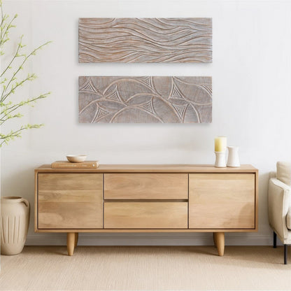 2pc Wood Wall Art Panels