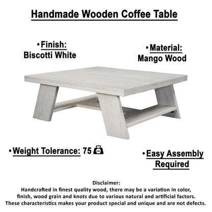 Aya 40" Square Coffee Table