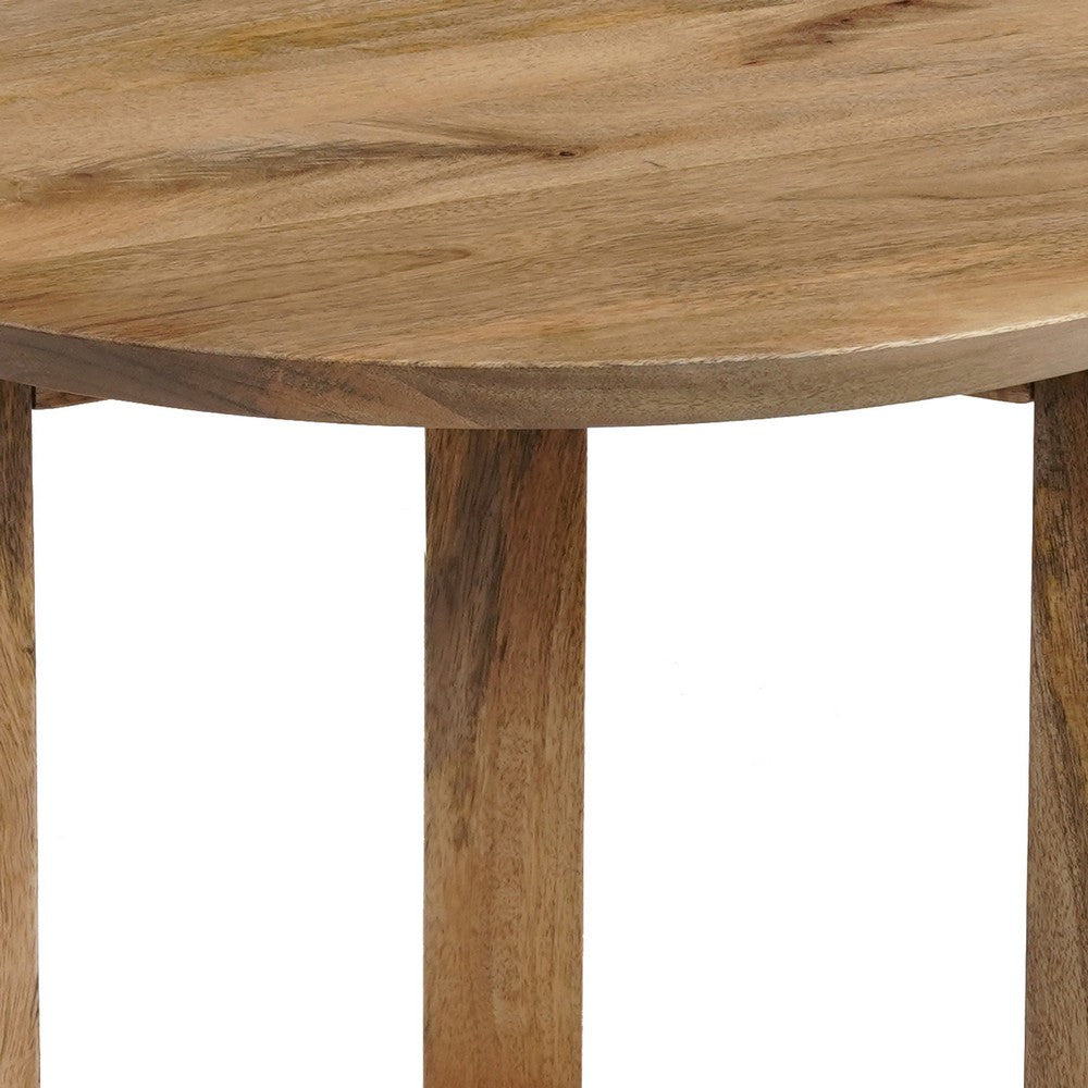 Nina 18.5" Round Handcrafted Side End Table