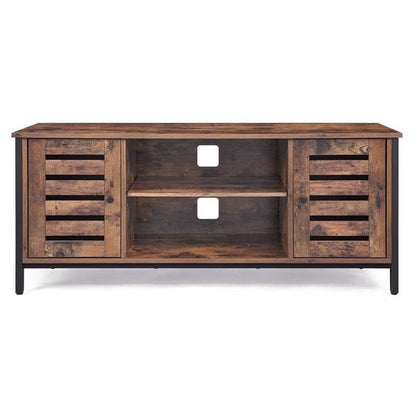 Modern Mid-Century Industrial Metal Wood TV Stand for TV up to 50-inch