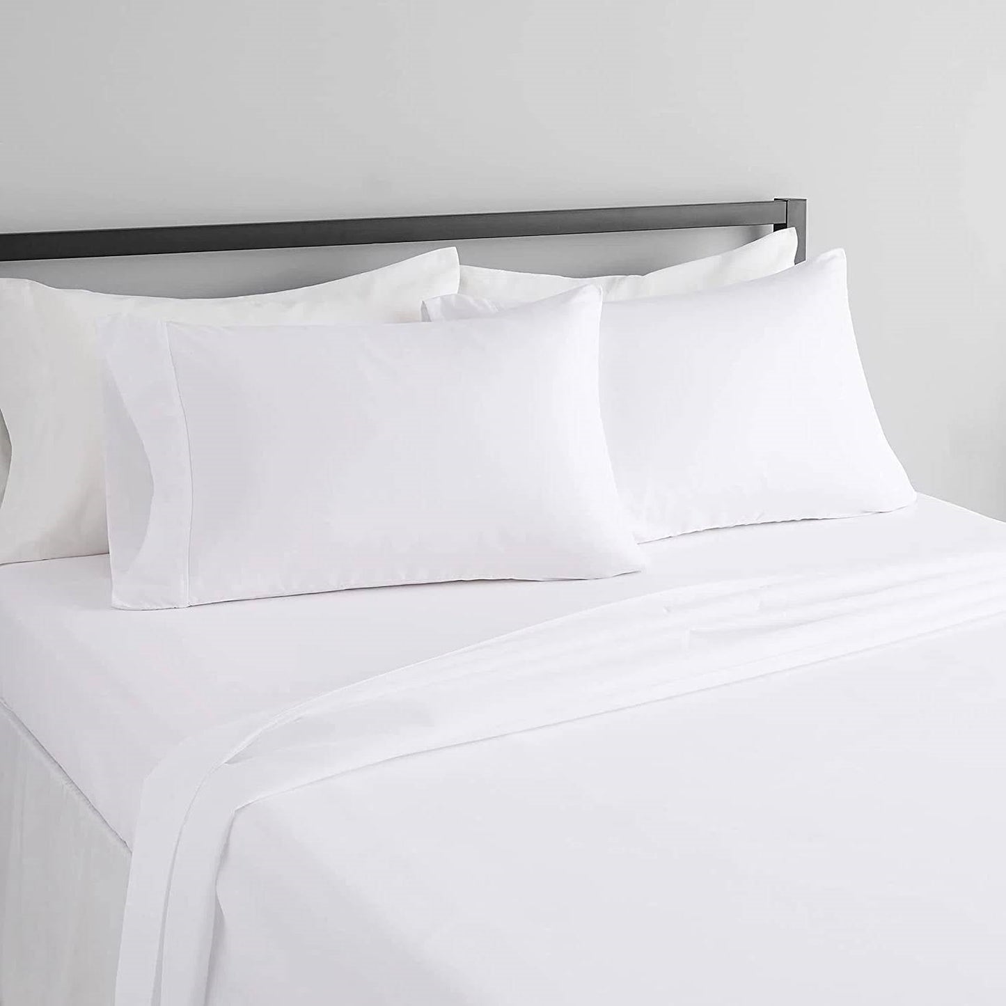 Queen 4-Piece Egyptian 100-Percent Cotton 1000 Thread Count Sheet Set - White — Chic Home-Decor