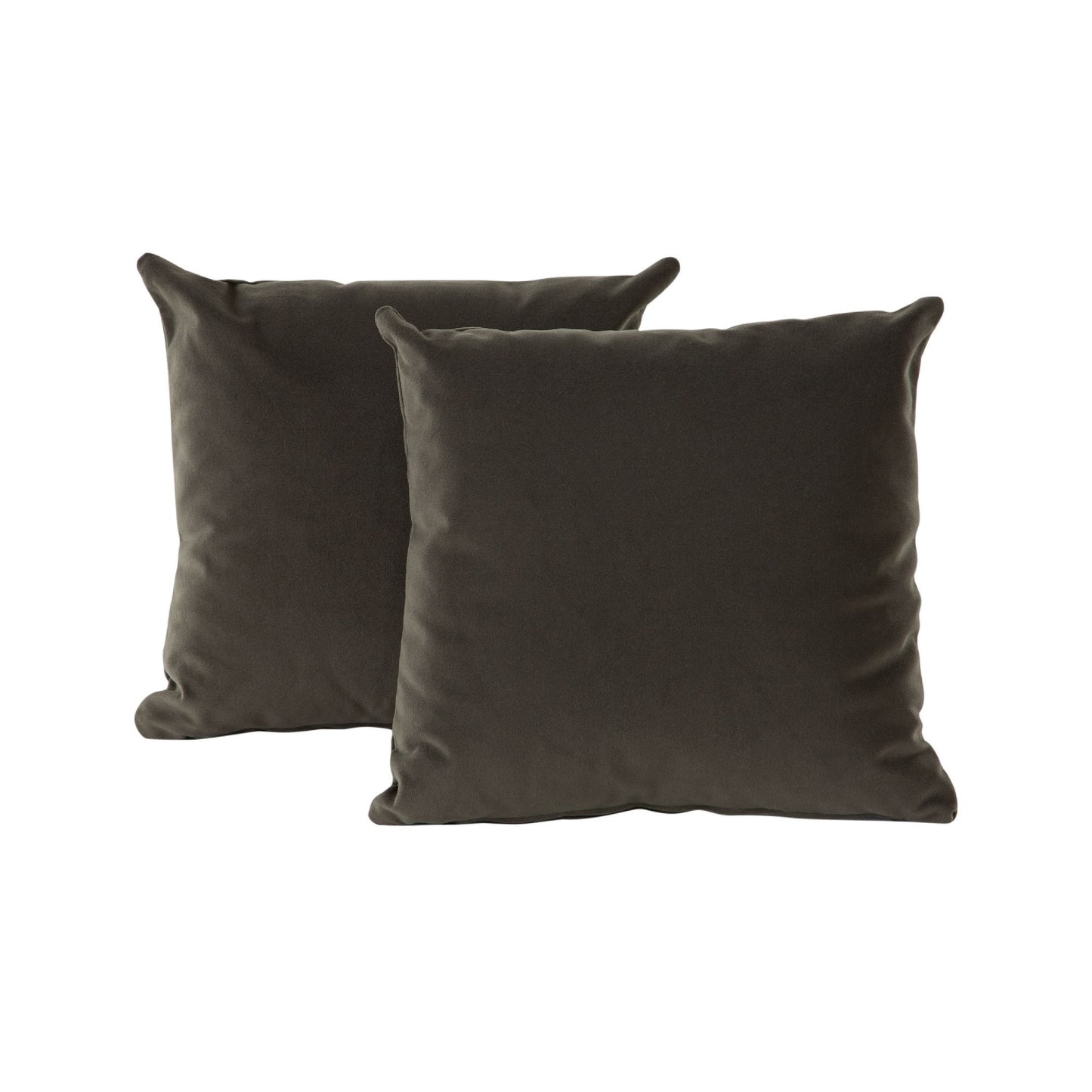 Wily Accent Pillow Set of 2, 16 Inch Square, Bone White Boucle Fabric