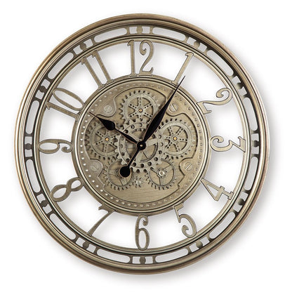 Gilover Wall Clock, Champagne Finish