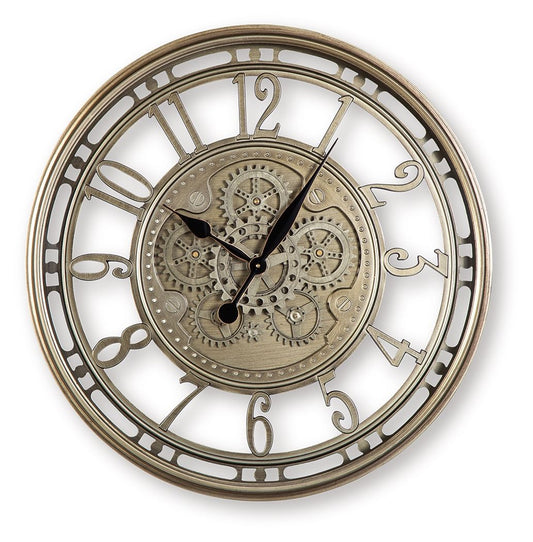 Gilover Wall Clock, Champagne Finish