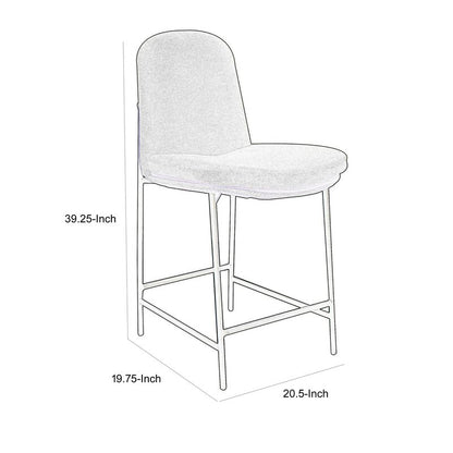 Reeve Counter Height Chair, Water-Resistant Cognac Brown Faux Leather