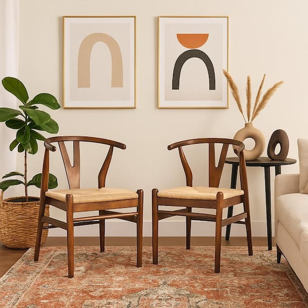 Cera Counter Stool Chair, Handwoven Rope, Cappuccino Brown