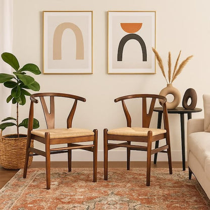 Cera Counter Stool Chair, Handwoven Rope, Cappuccino Brown