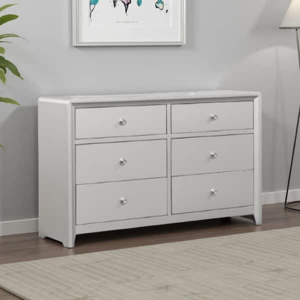 Broy 40 Inch Dresser Mirror, Champagne Gray Wood, Rounded Edges