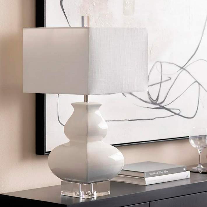 White Serafina Table Lamp