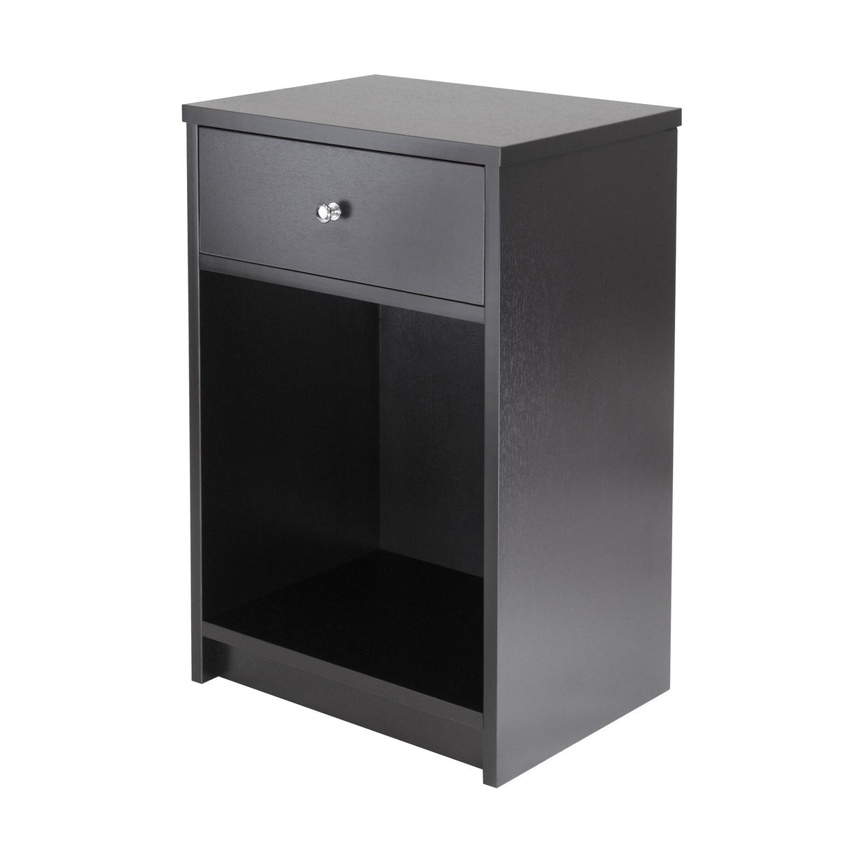 Squamish accent table with 1 drawer, black finish, by Doba