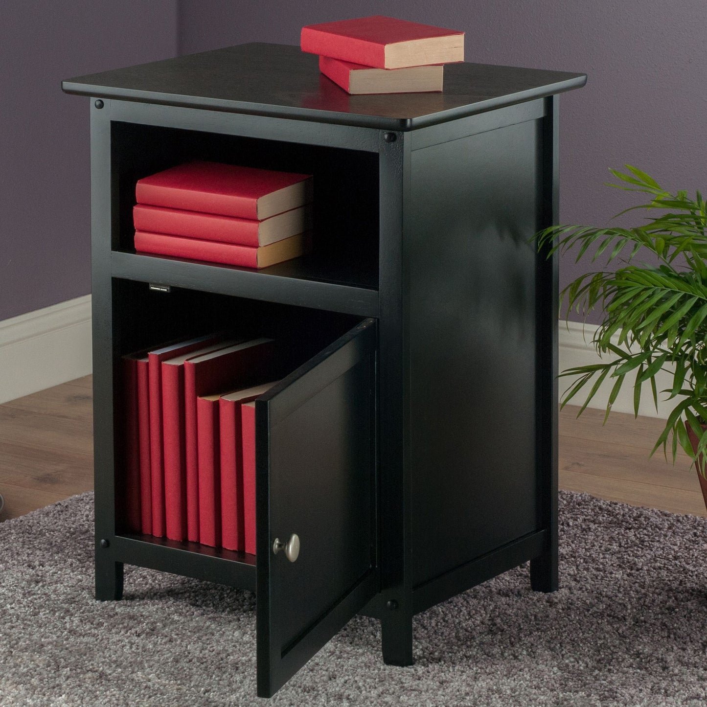 Henry Accent Table black wood shaker style by Doba