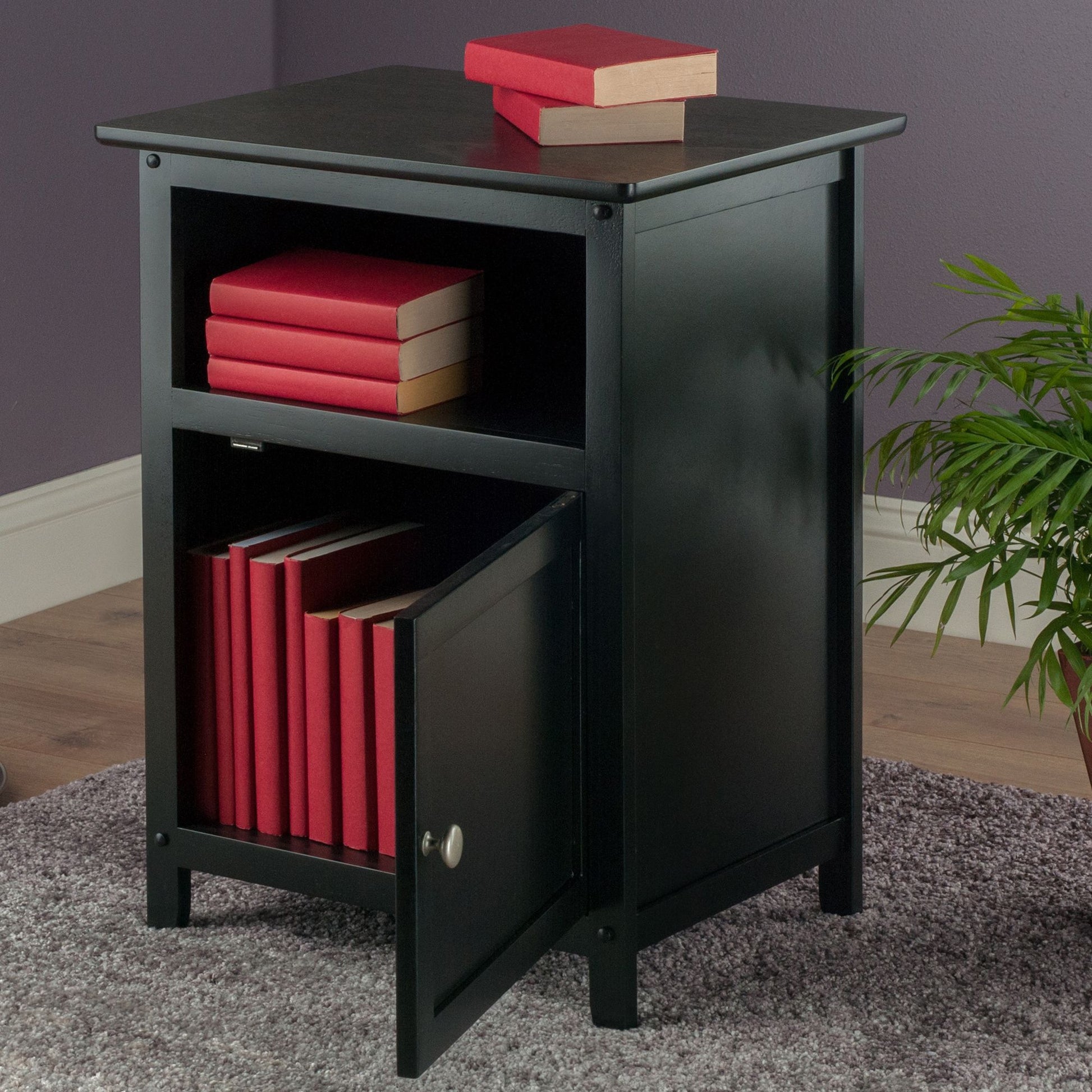 Henry Accent Table black wood shaker style by Doba
