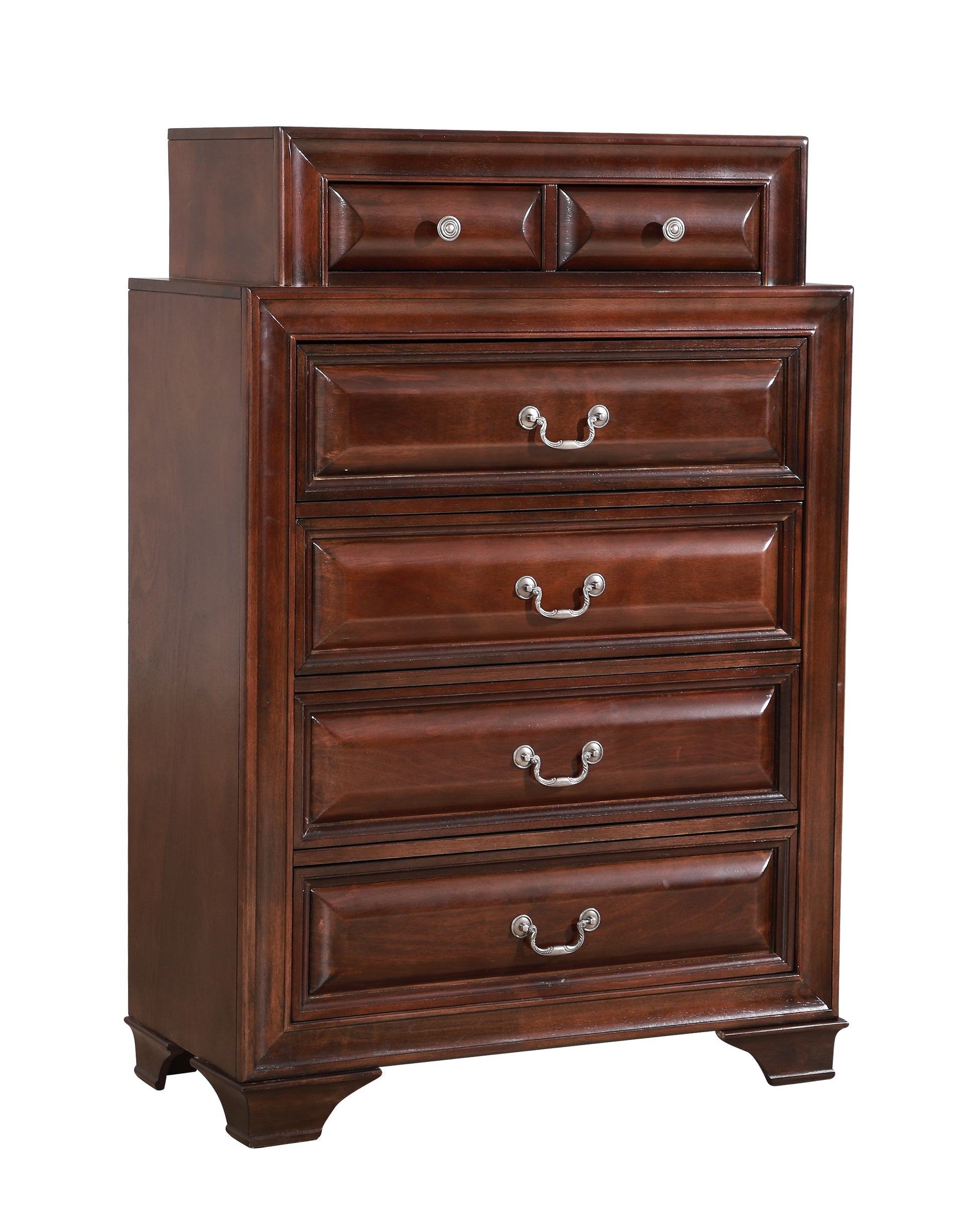 Glory Furniture LaVita G8875-CH Chest cappuccino finish with silver drawer pulls