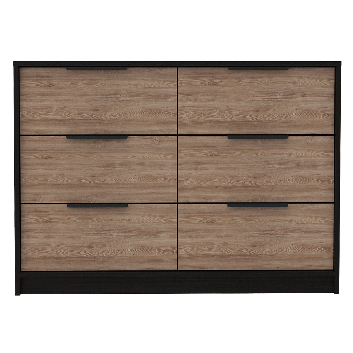 4 Drawer Double Dresser Maryland, Bedroom, Pine – Black