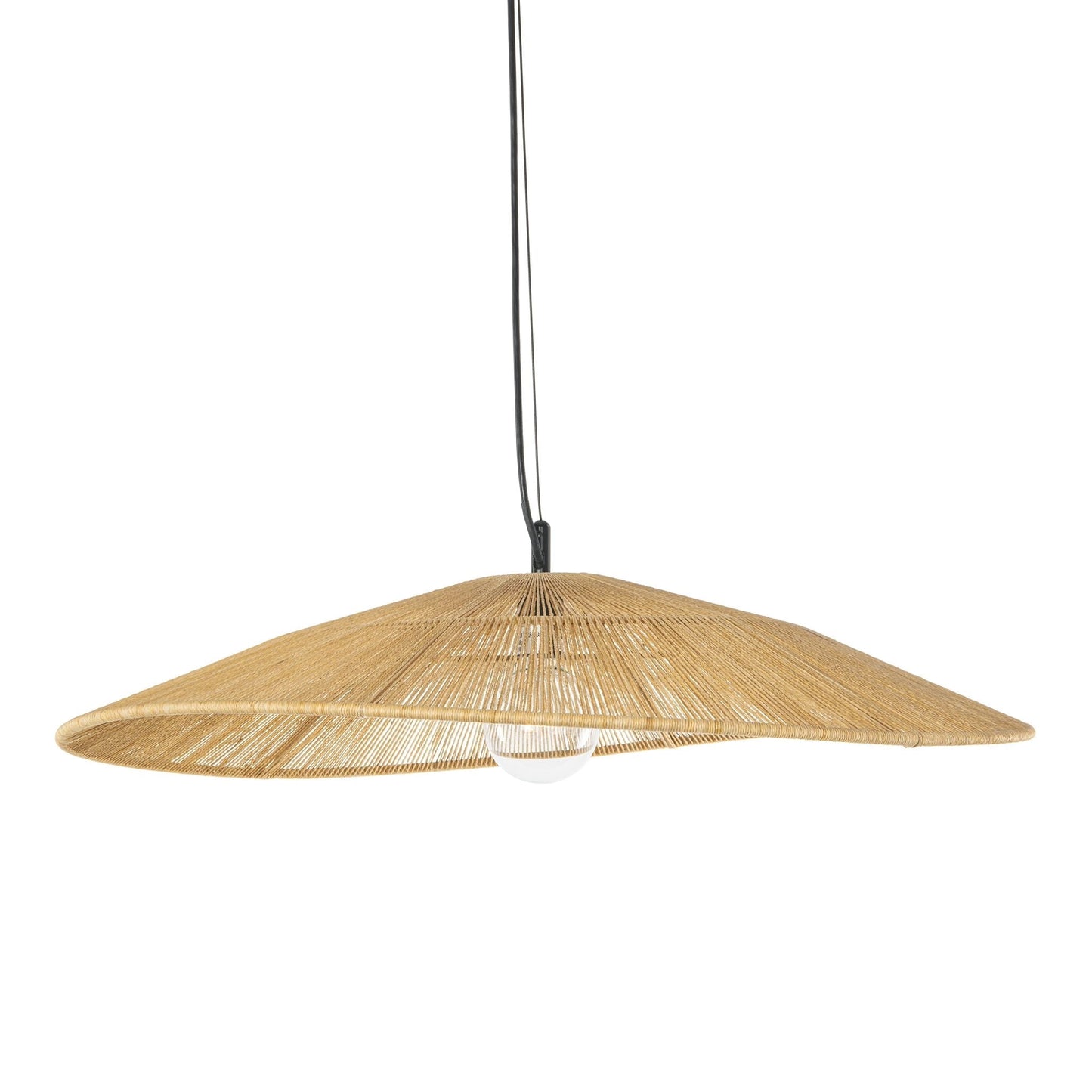 Zoe 96 Inch Pendant Chandelier, Modern Curved Round Paper Mache, Beige