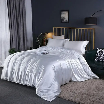 Green Satin Duvet Set