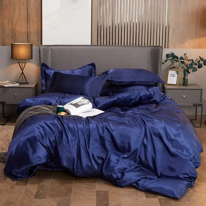 Gold Satin Duvet Cover Set