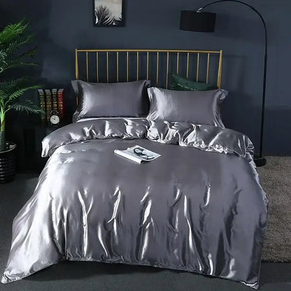 Gold Satin Duvet Cover Set