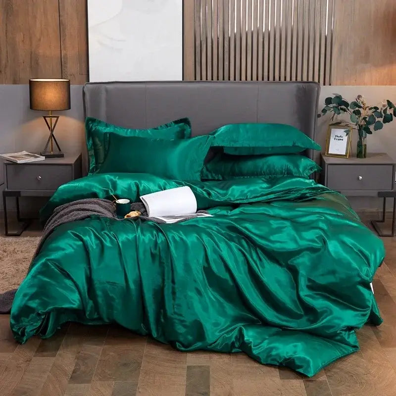 Cream Satin Duvet Cover