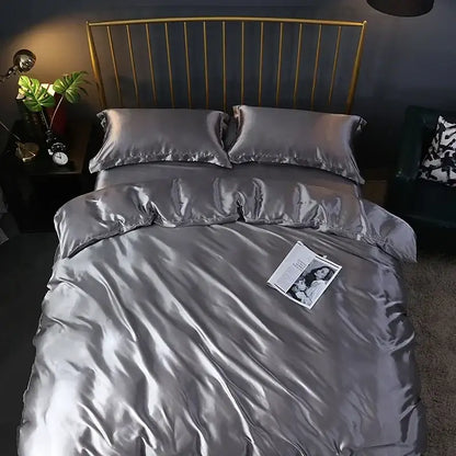 Cream Satin Duvet Cover