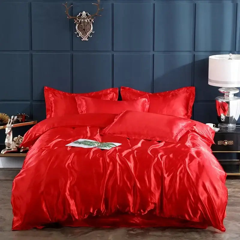 Cream Satin Duvet Cover