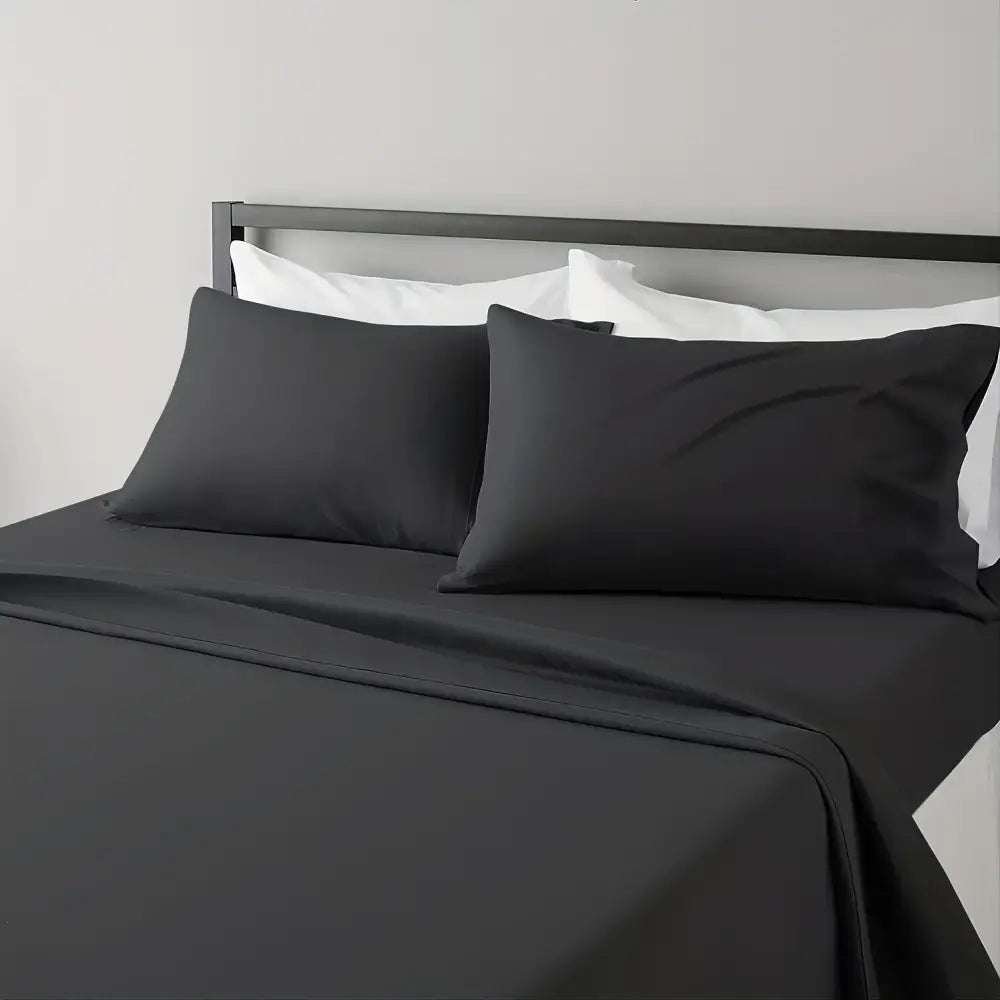 Gray Satin Sheet Set