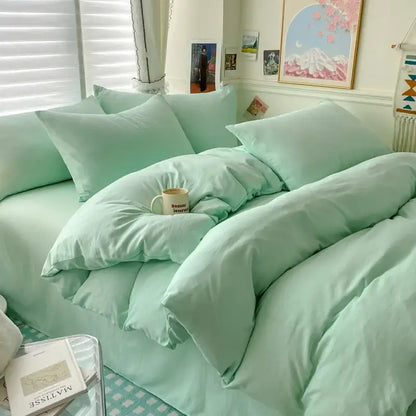 Gray Cotton Duvet Set